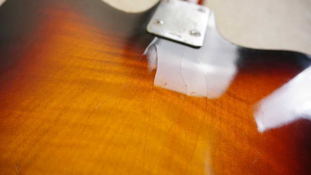 Vintage 1960s Kawai Thinline Hollowbody Sunburst MIJ Teisco Era Player