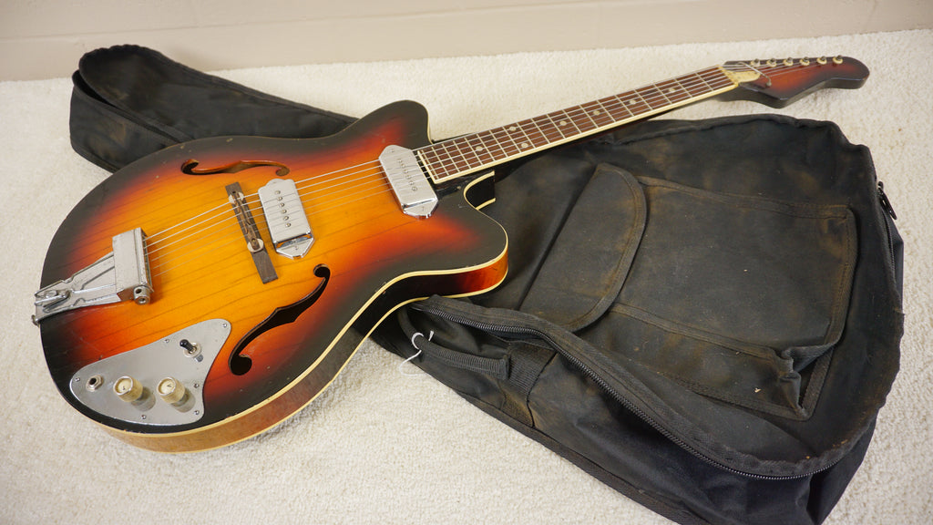 Vintage 1960s Kawai Thinline Hollowbody Sunburst MIJ Teisco Era Player
