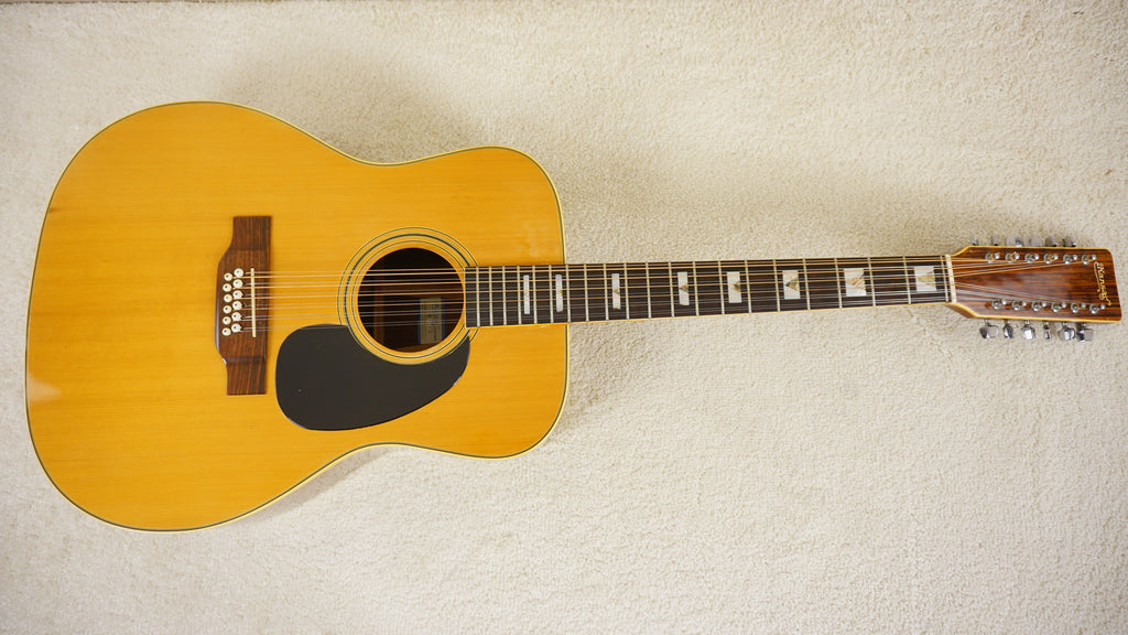Vintage 1970s Kansas B-280 12-String Dreadnought Suzuki Violin Japan w/ Hard Case