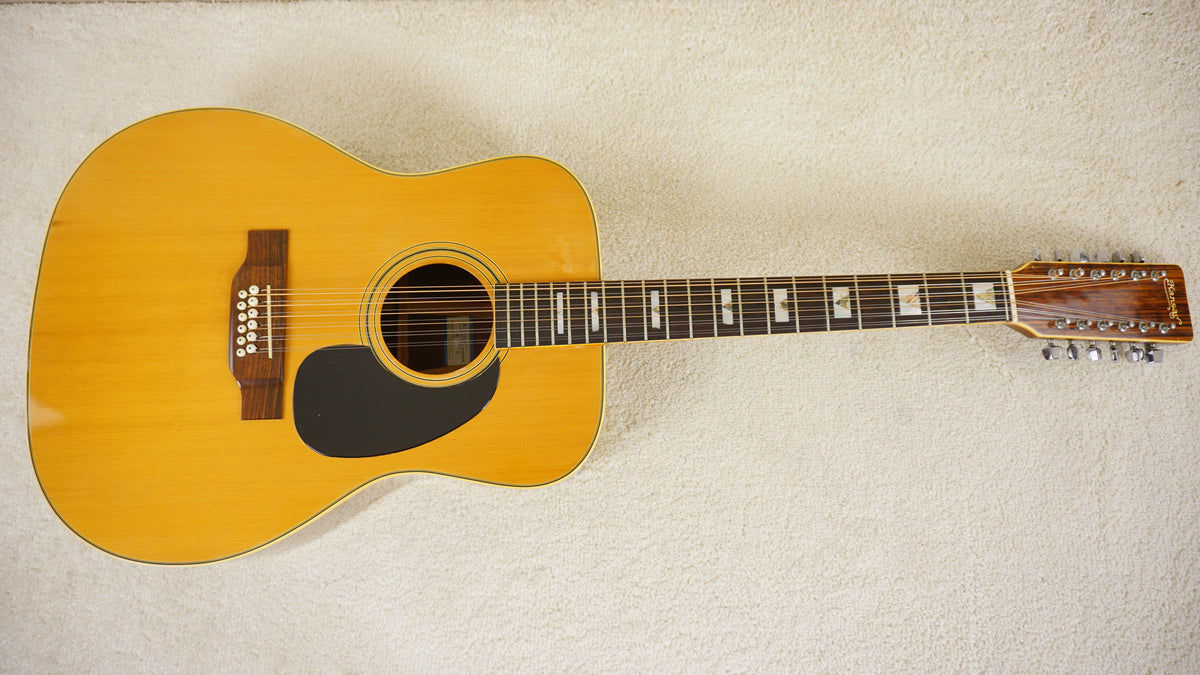 Vintage 1970s Kansas B-280 12-String Dreadnought Suzuki Violin Japan w/ Hard Case