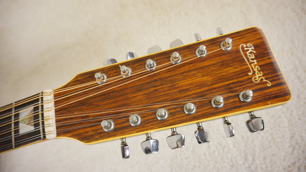 Vintage 1970s Kansas B-280 12-String Dreadnought Suzuki Violin Japan w/ Hard Case
