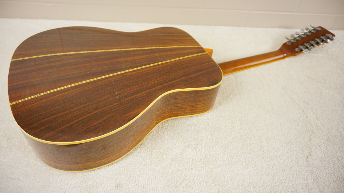 Vintage 1970s Kansas B-280 12-String Dreadnought Suzuki Violin Japan w/ Hard Case