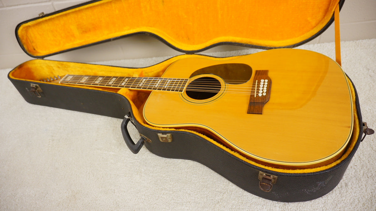 Vintage 1970s Kansas B-280 12-String Dreadnought Suzuki Violin Japan w/ Hard Case