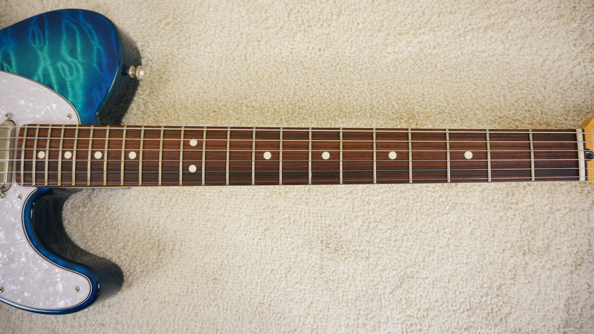 Fender Japan 2023 Limited Edition Hybrid II Telecaster Quilt Top Aquamarine