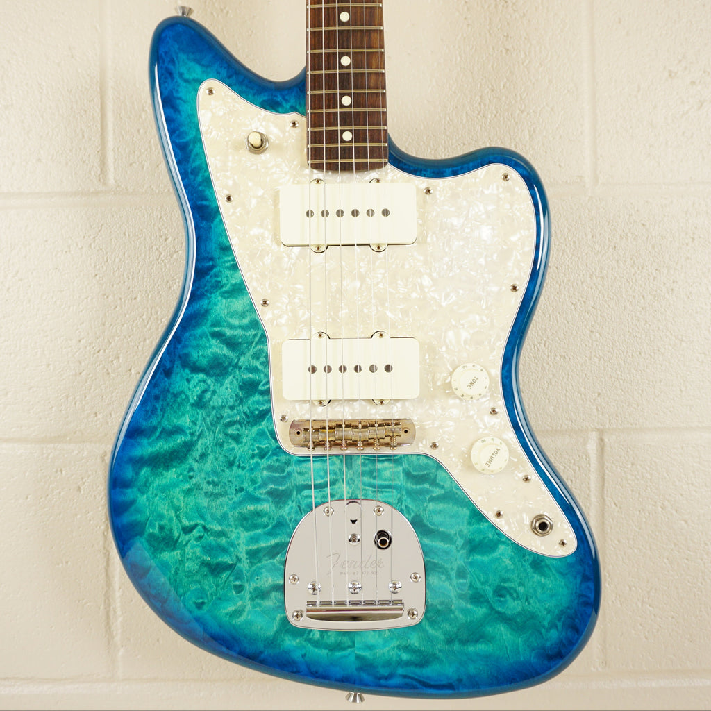 Fender Japan 2024 Limited Edition Hybrid II Jazzmaster Quilt Top Aquamarine