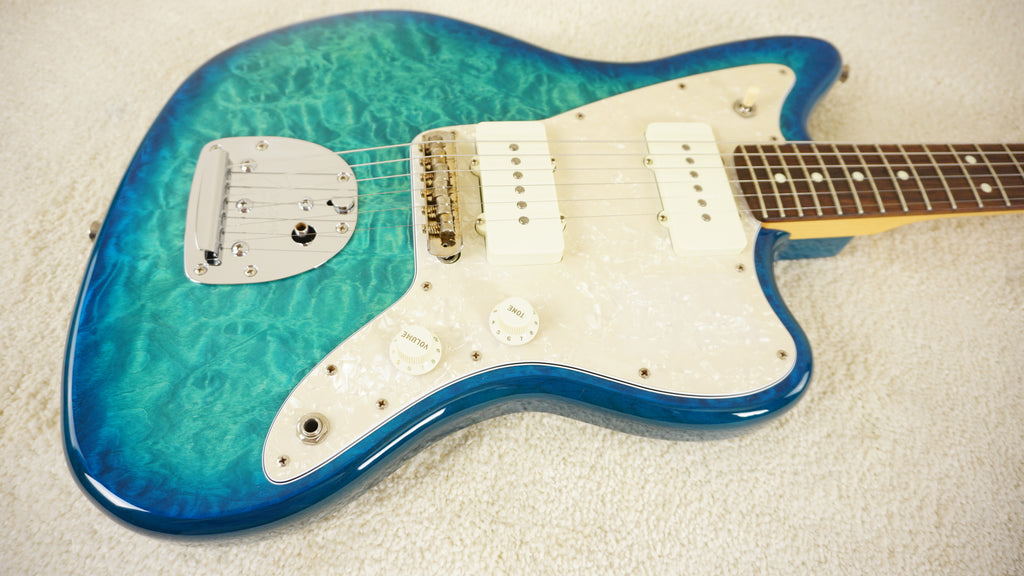 Fender Japan 2024 Limited Edition Hybrid II Jazzmaster Quilt Top Aquamarine