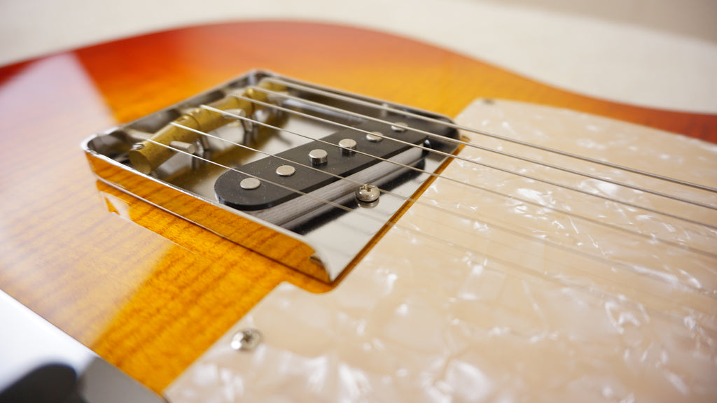 Fender Japan 2024 Collection Hybrid II Telecaster Flame Sunset Orange Transparent