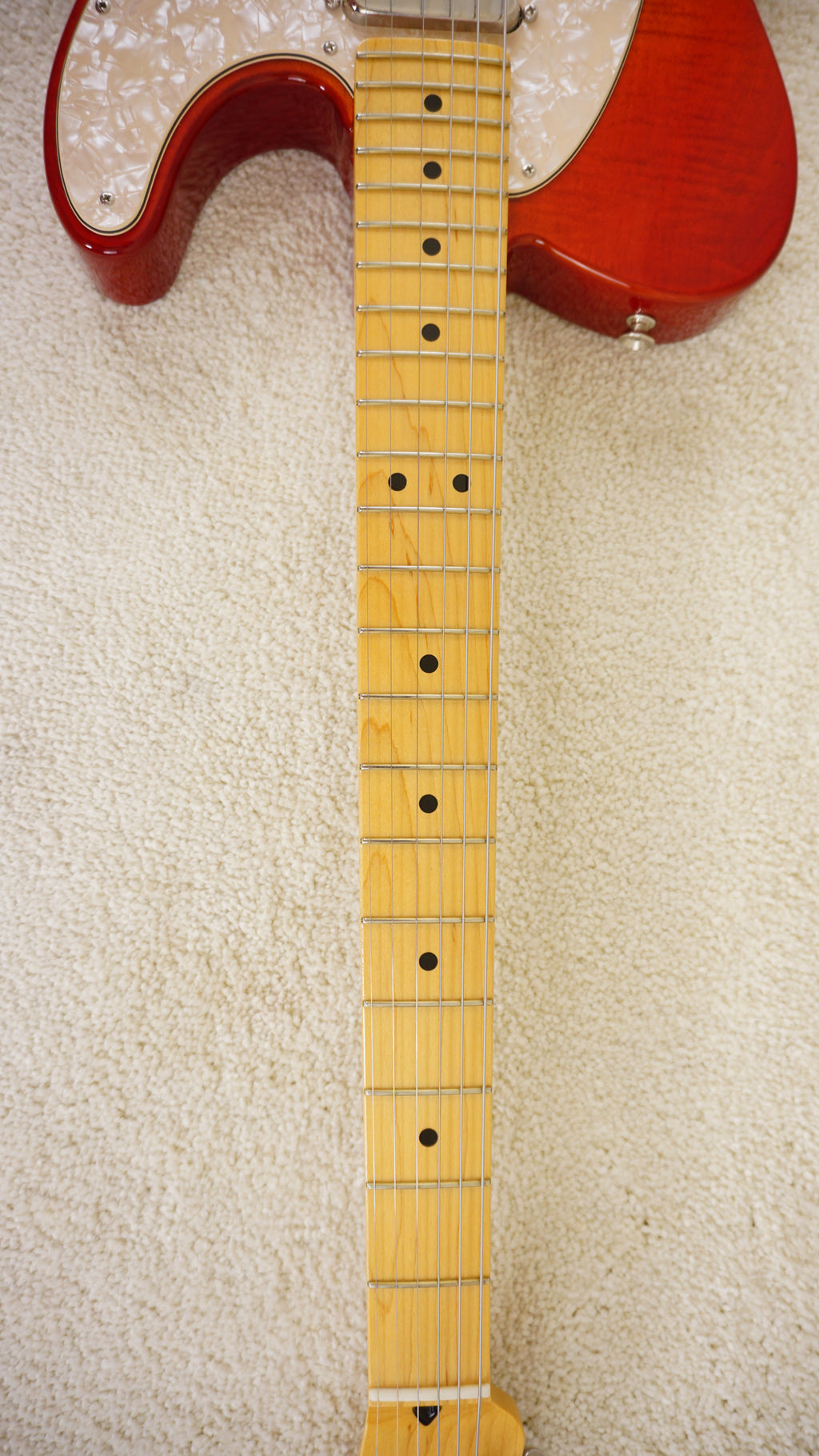 Fender Japan 2024 Collection Hybrid II Telecaster Flame Sunset Orange Transparent