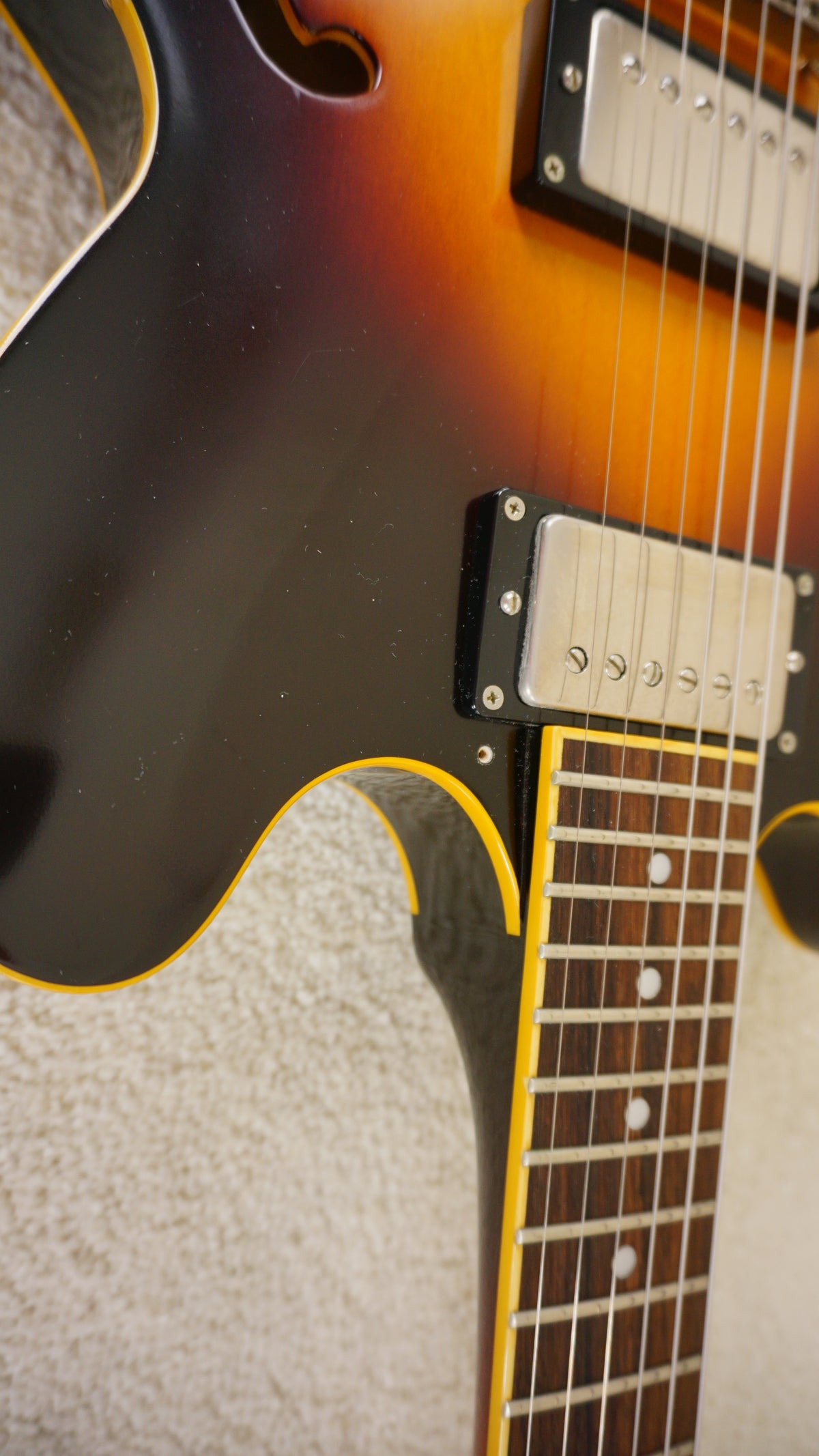 Edwards Japan 2008 E-SA-125LTS Semi-Hollow Tobacco Sunburst ESP w/ Case