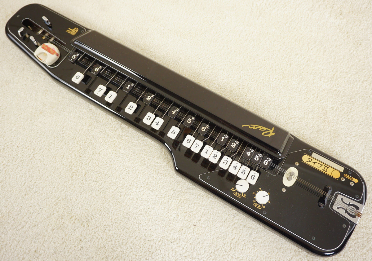 Suzuki Ran Type II Soprano Electric Taishogoto Gloss Black Japanese Nagoya Harp
