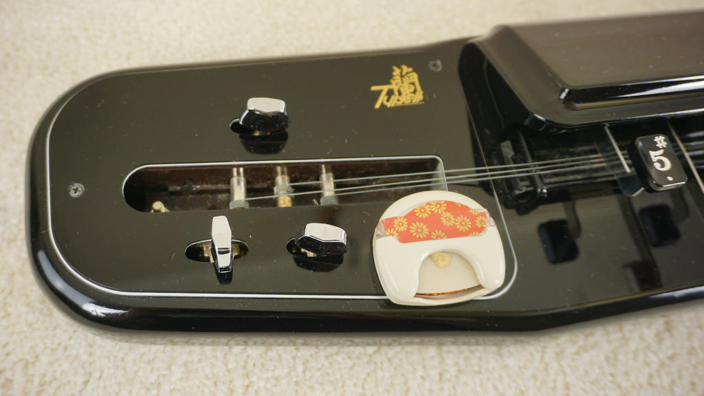 Suzuki Ran Type II Soprano Electric Taishogoto Gloss Black Japanese Nagoya Harp