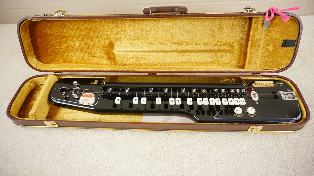 Suzuki Ran Type II Soprano Electric Taishogoto Gloss Black Japanese Nagoya Harp