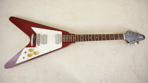 Holly Flying V Reissue 1977 Aged Cherry Metallic Chushin Gakki Japan