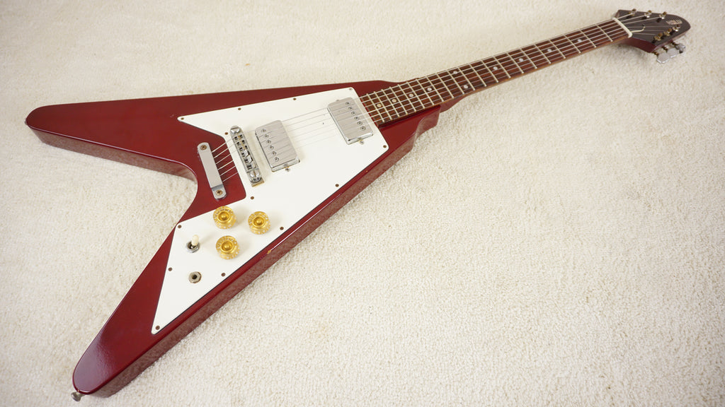 Holly Flying V Reissue 1977 Aged Cherry Metallic Chushin Gakki Japan
