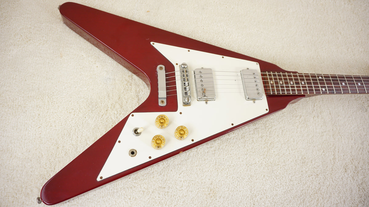 Holly Flying V Reissue 1977 Aged Cherry Metallic Chushin Gakki Japan