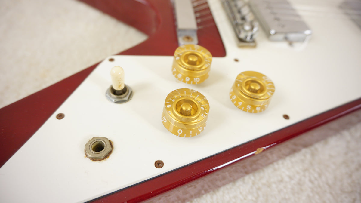 Holly Flying V Reissue 1977 Aged Cherry Metallic Chushin Gakki Japan