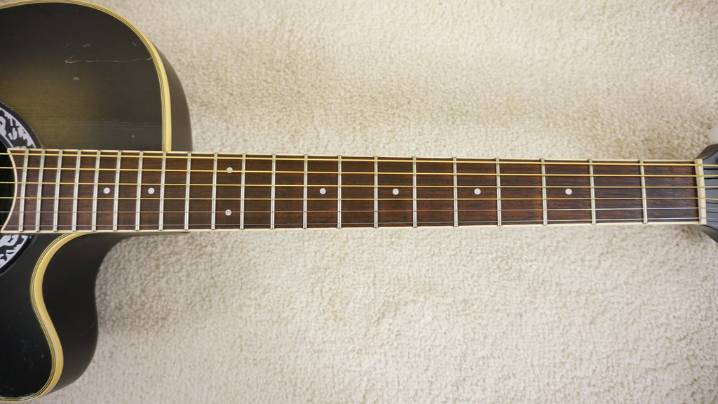 Morris Tornado AZJ Roundback Cutaway 1985 Olive Green Sunburst Acoustic Japan
