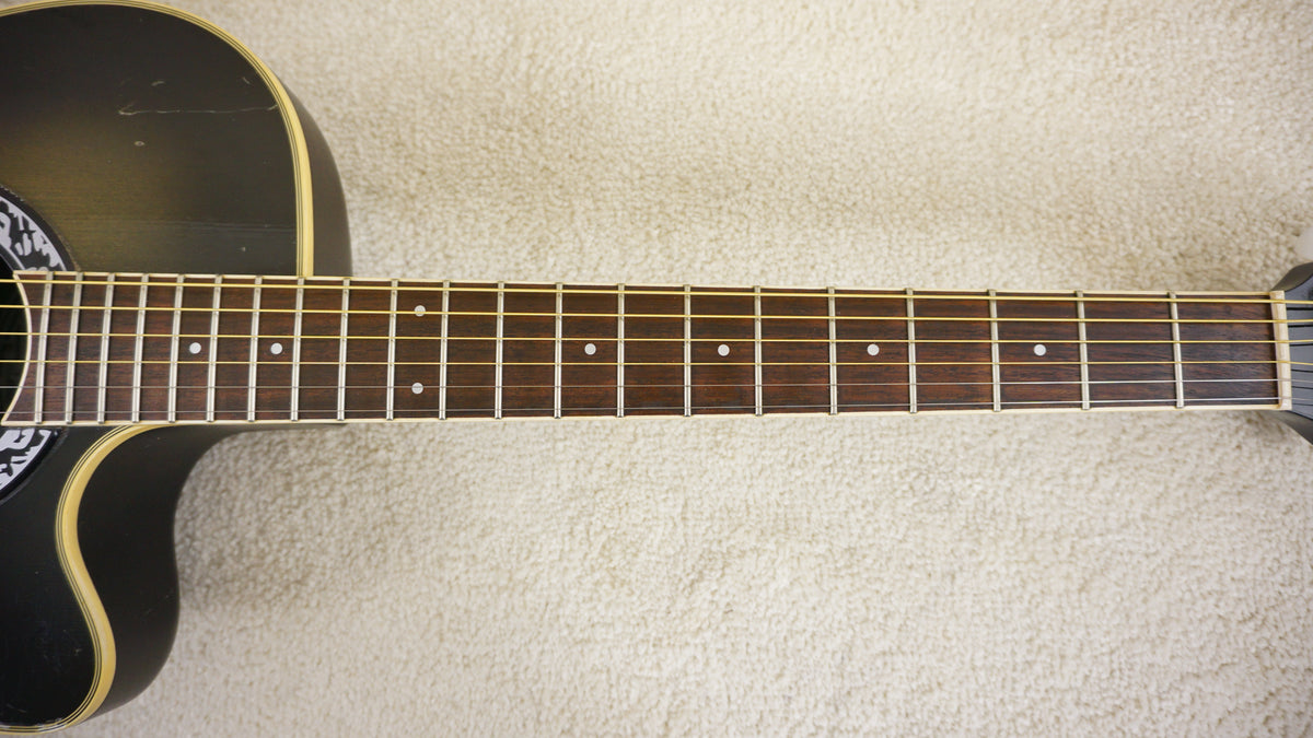 Morris Tornado AZJ Roundback Cutaway 1985 Olive Green Sunburst Acoustic Japan