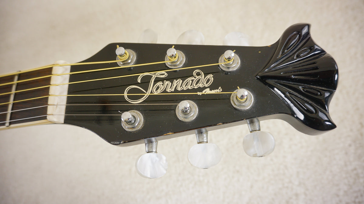 Morris Tornado AZJ Roundback Cutaway 1985 Olive Green Sunburst Acoustic Japan