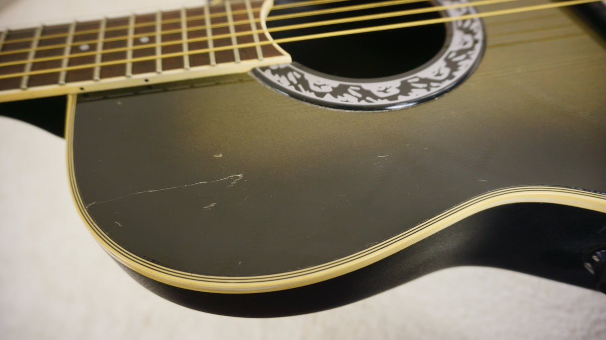 Morris Tornado AZJ Roundback Cutaway 1985 Olive Green Sunburst Acoustic Japan