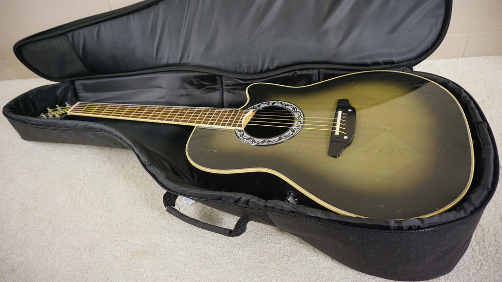 Morris Tornado AZJ Roundback Cutaway 1985 Olive Green Sunburst Acoustic Japan