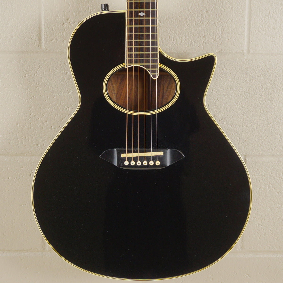 Tokai TEA-80D Florentine Cutaway 1989 Gloss Black Acoustic Electric Guitar Japan