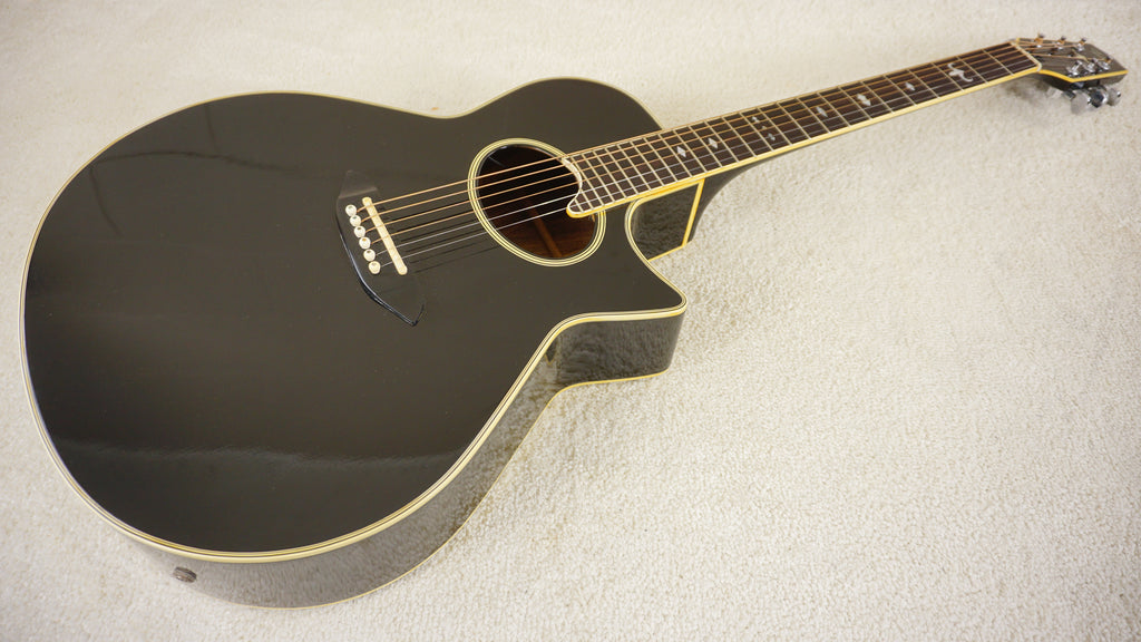 Tokai TEA-80D Florentine Cutaway 1989 Gloss Black Acoustic Electric Guitar Japan