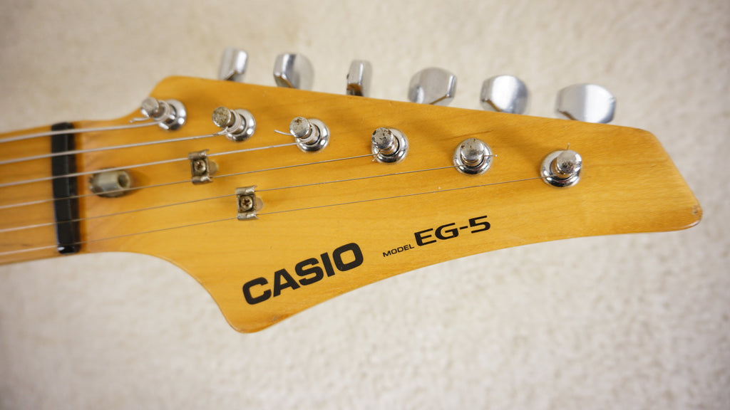 Casio EG-5 Cassette Player Built-In Speaker 1988 Metallic Grey Guitar Japan