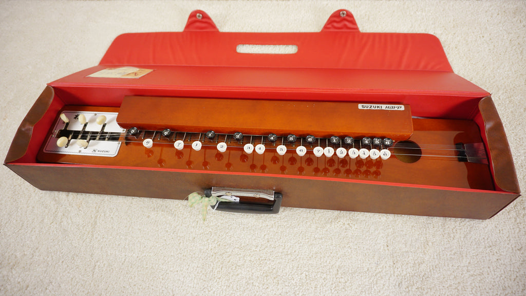 Suzuki Tokumatsu Soprano Electric Taishogoto 1980s Vintage Nagoya Harp Natural