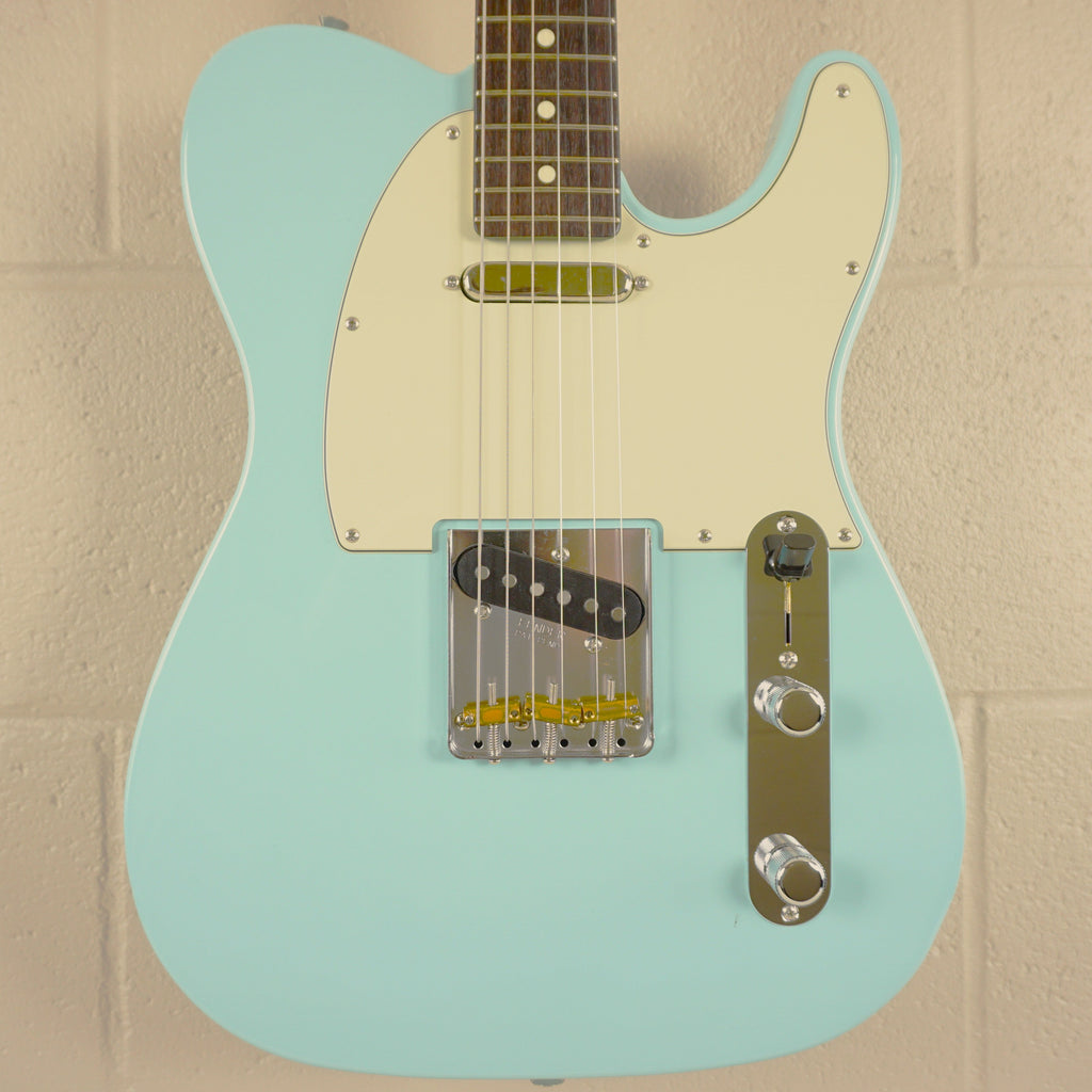 Fender Japan 2023 Hybrid II Telecaster Daphne Blue Matching Headstock