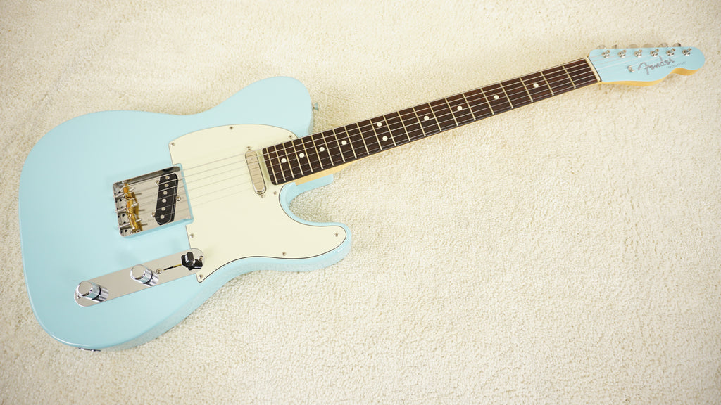 Fender Japan 2023 Hybrid II Telecaster Daphne Blue Matching Headstock
