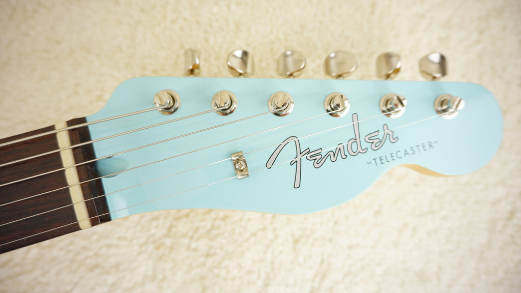 Fender Japan 2023 Hybrid II Telecaster Daphne Blue Matching Headstock