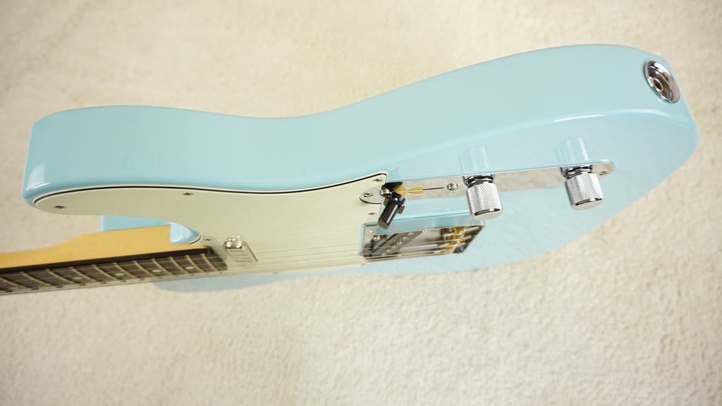 Fender Japan 2023 Hybrid II Telecaster Daphne Blue Matching Headstock