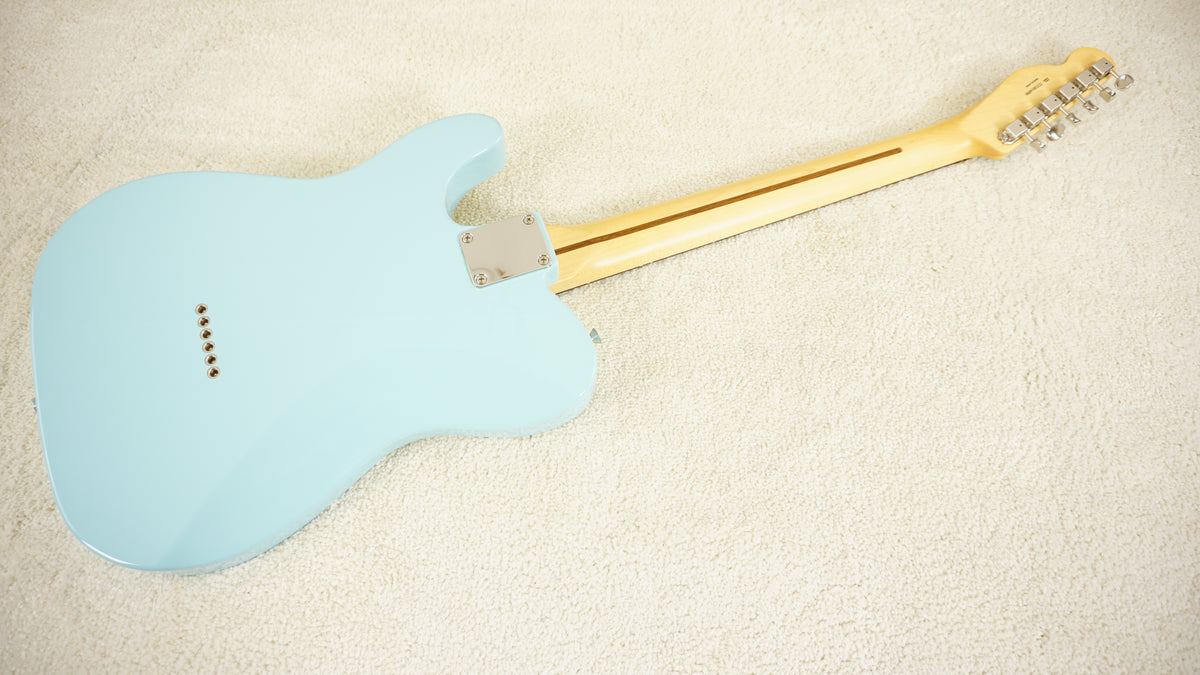 Fender Japan 2023 Hybrid II Telecaster Daphne Blue Matching Headstock