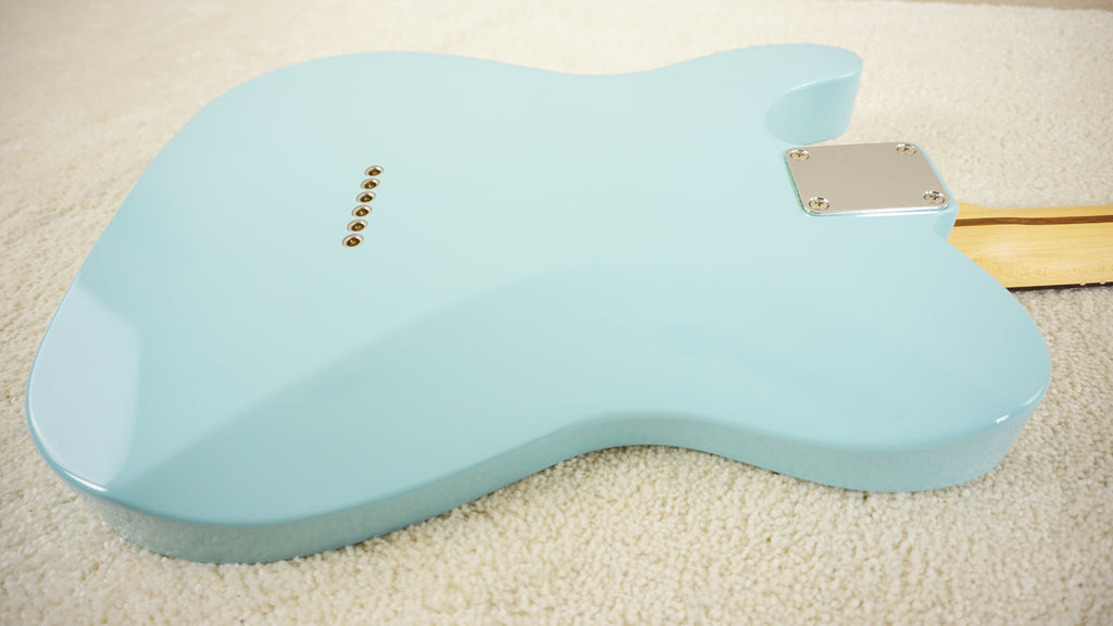 Fender Japan 2023 Hybrid II Telecaster Daphne Blue Matching Headstock