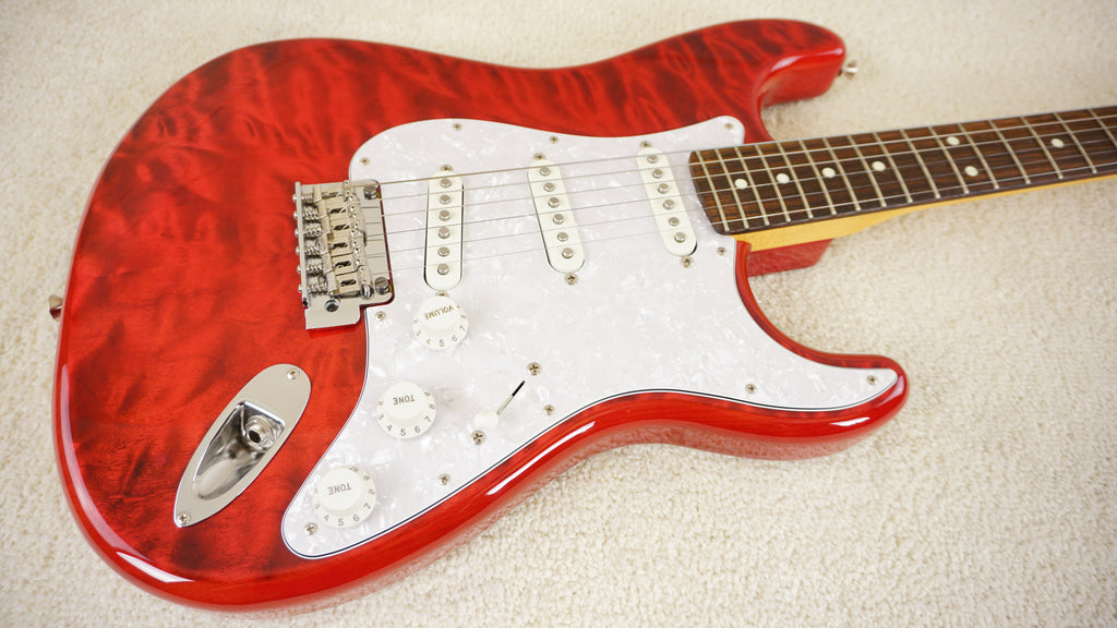 Fender Japan 2023 Hybrid II Stratocaster Quilt Maple Red Beryl