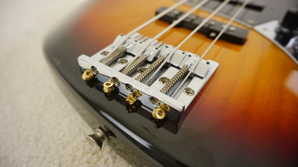 Fender Japan JB-75 Jazz Bass w/ Badass II Bridge – 3-Tone Sunburst 02-04