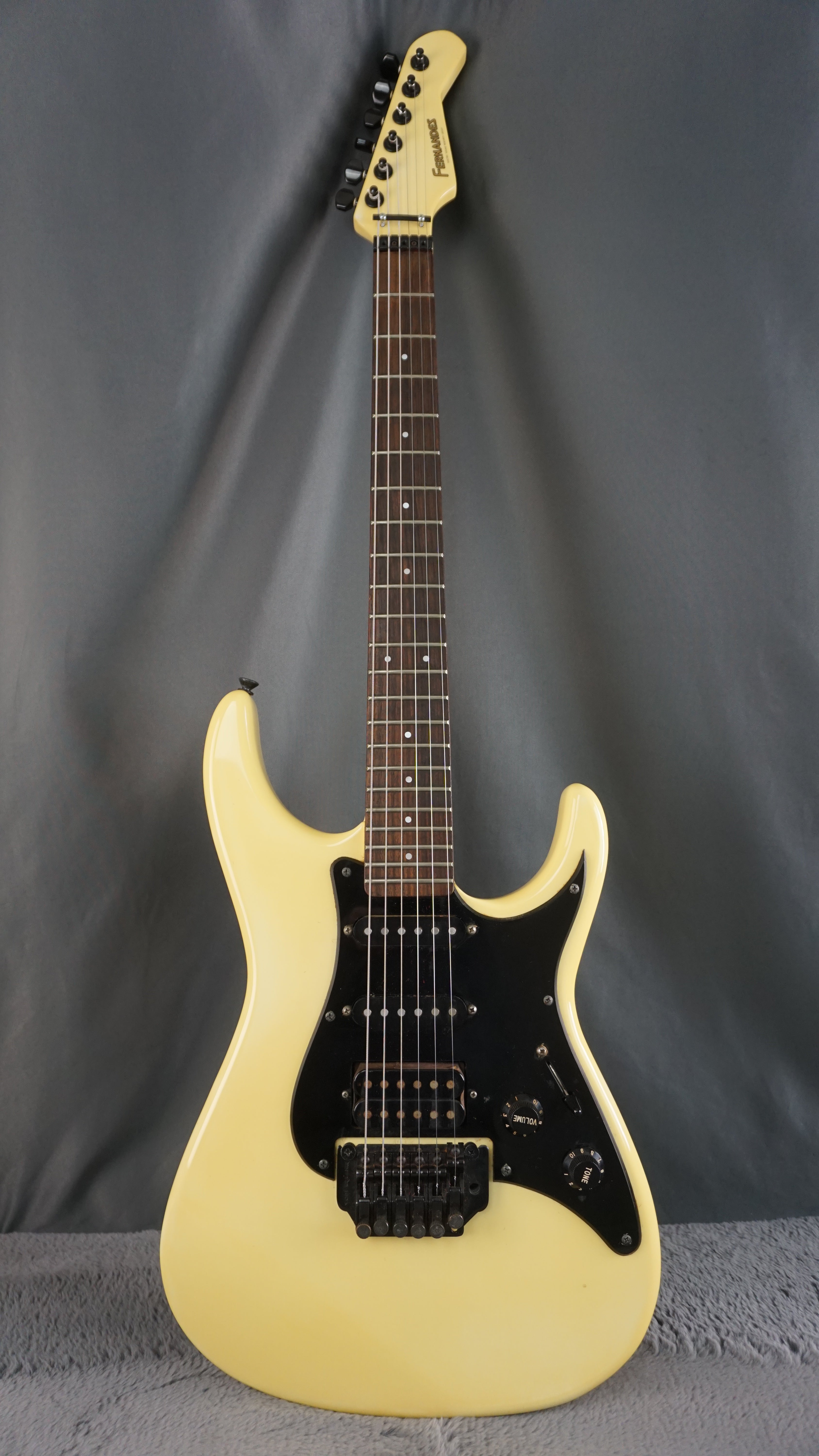 Fernandes HSS Electric Guitar - Vintage White - Japan w/ Hard Case