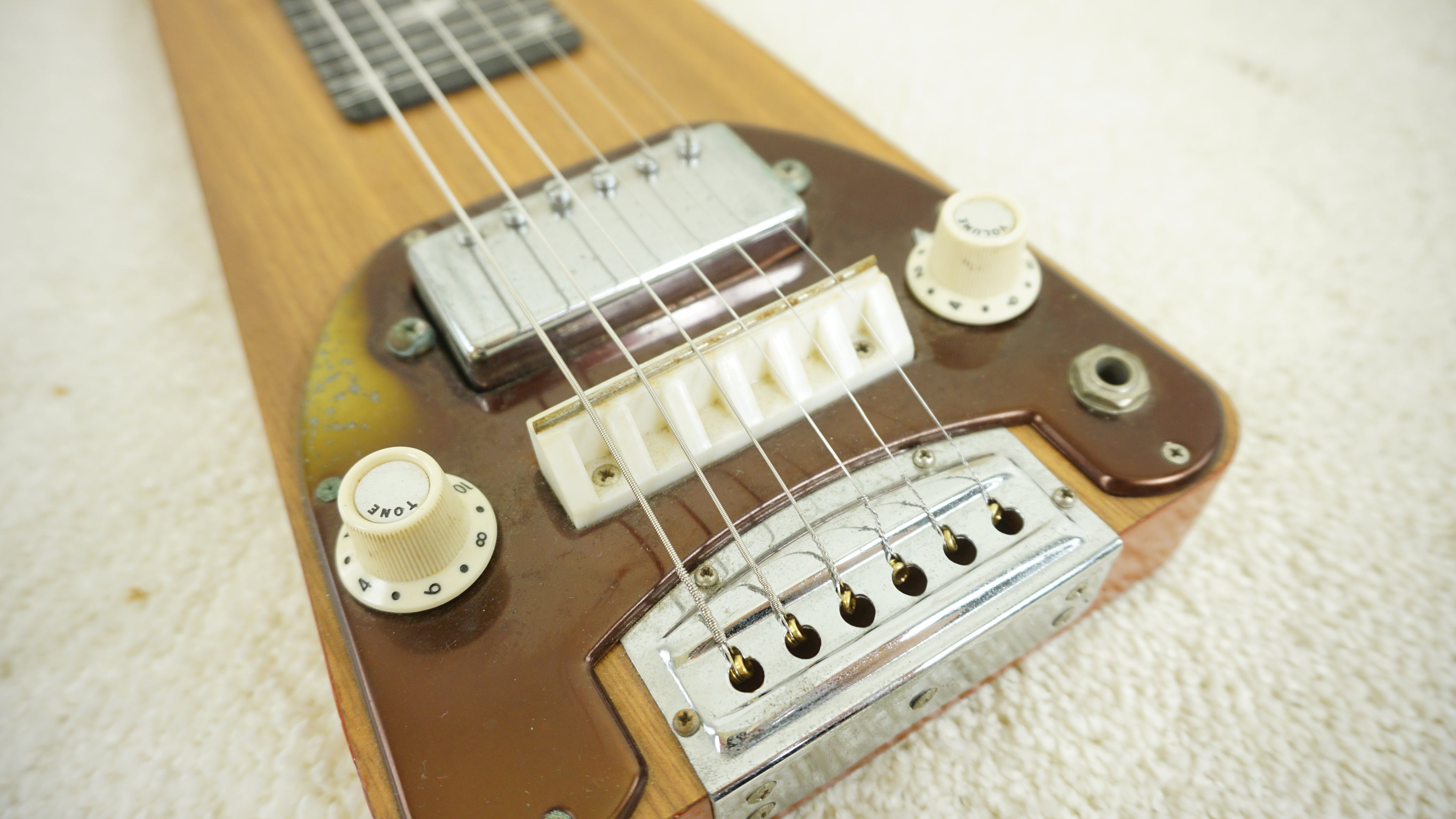Vintage Teisco Electric Lap Steel Guitar Japan w/ Original Hard Case & Cable