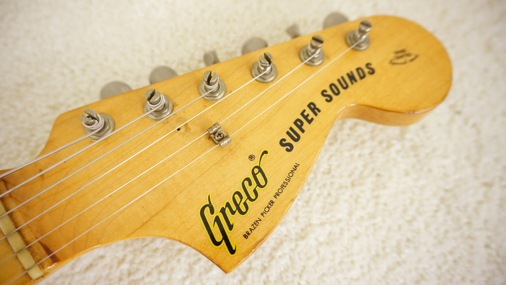 1977 Greco Super Sounds Black S-Style Electric Guitar Made in Japan