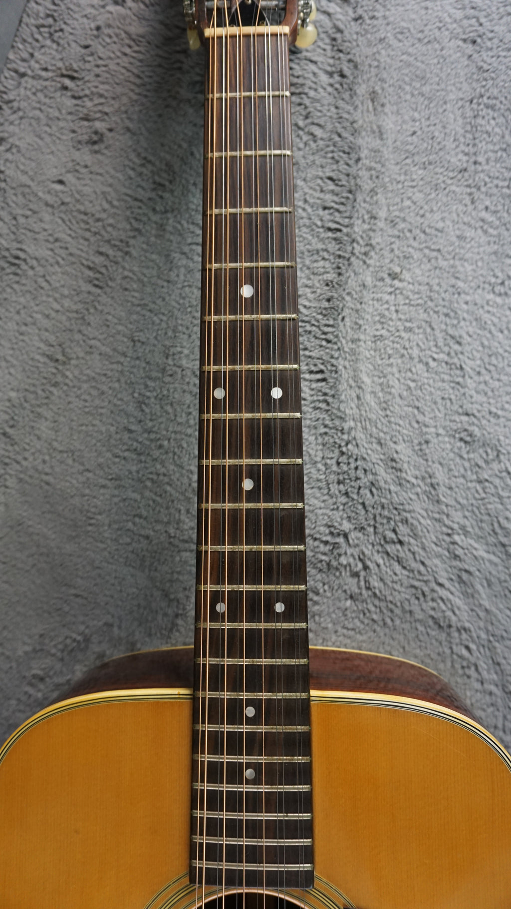 Vintage Jumbo 12-String Acoustic Guitar Japan Made w/ Hard Case
