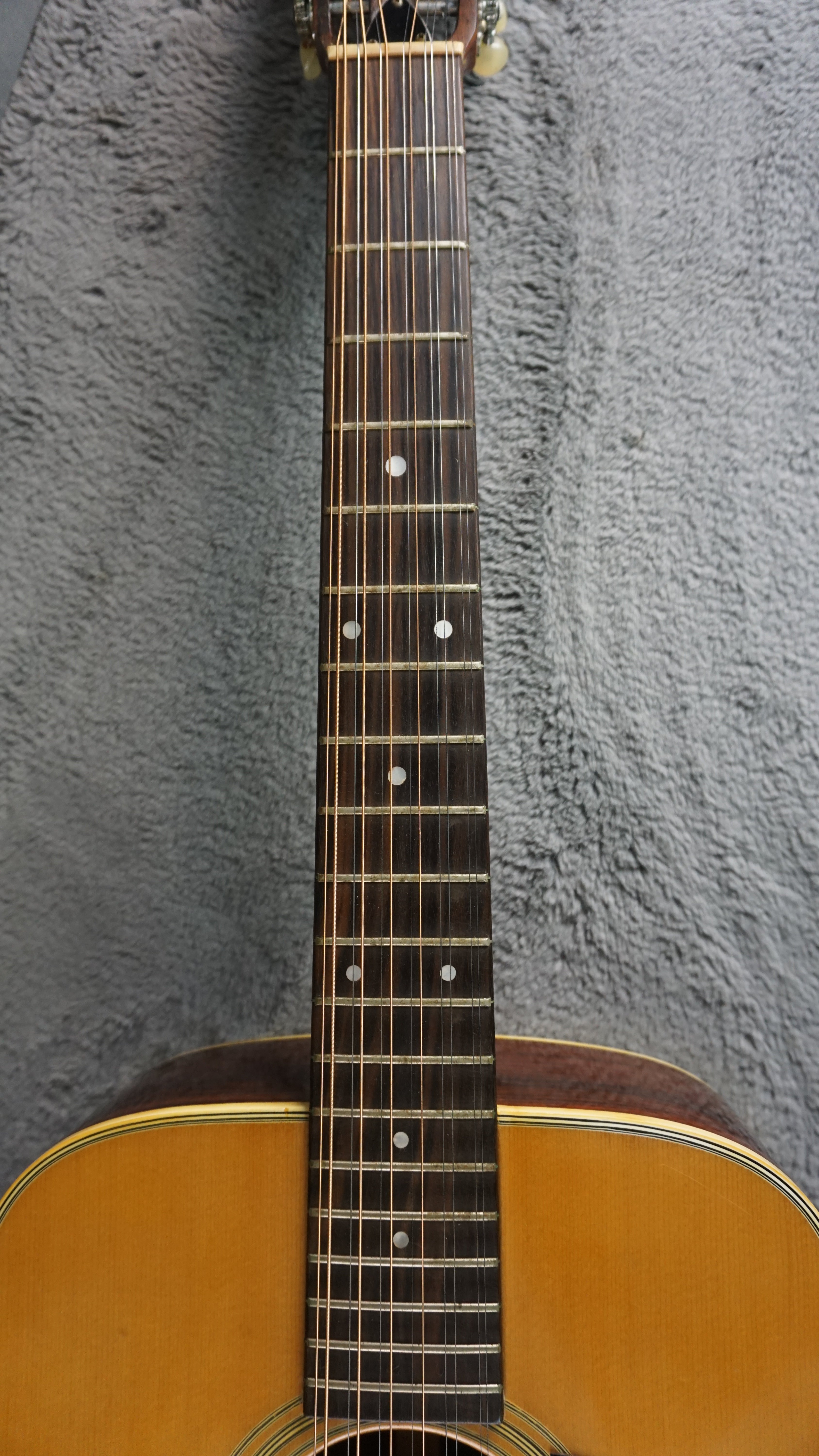 Vintage Jumbo 12-String Acoustic Guitar Japan Made w/ Hard Case