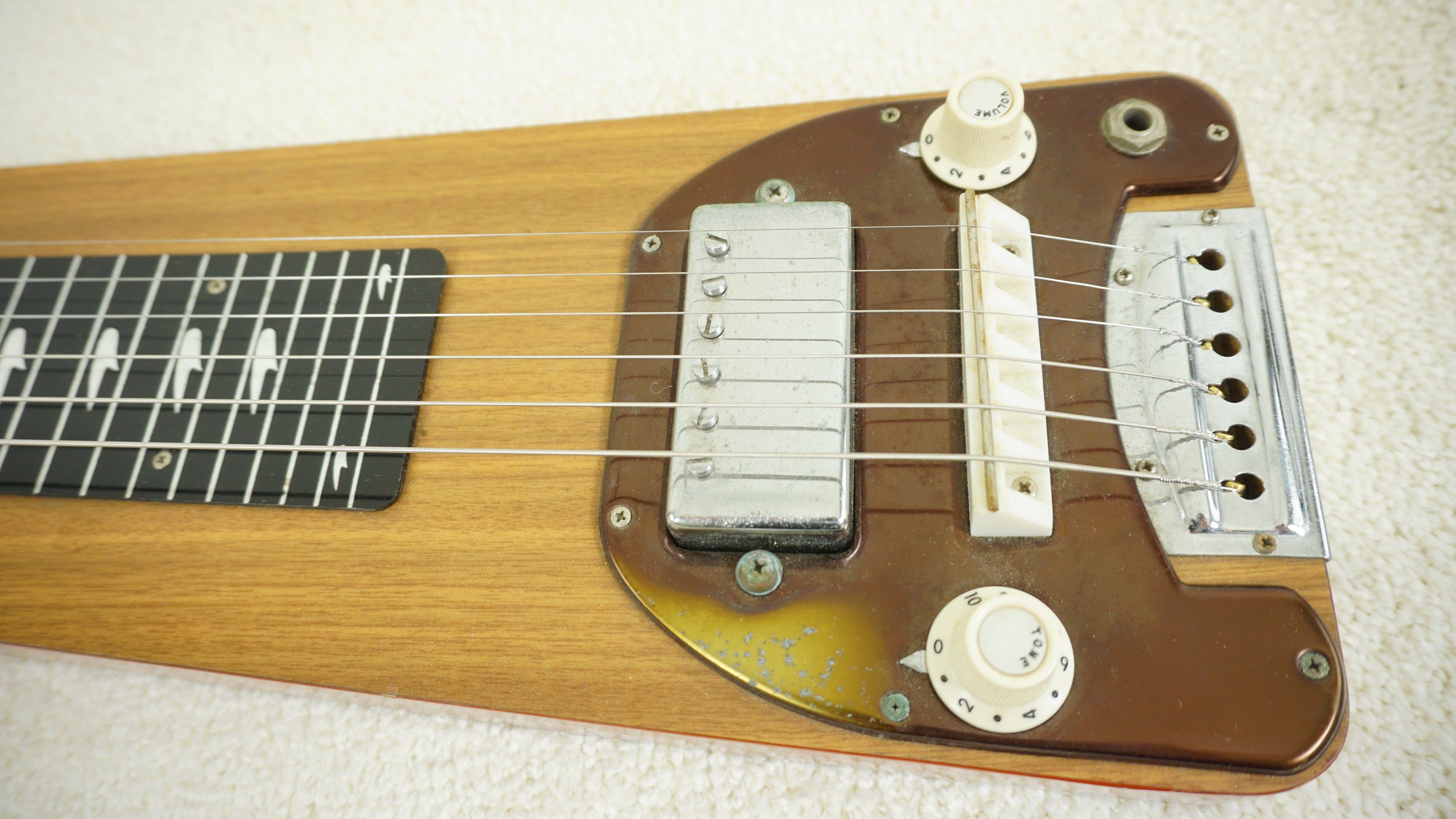 Vintage Teisco Electric Lap Steel Guitar Japan w/ Original Hard Case & Cable