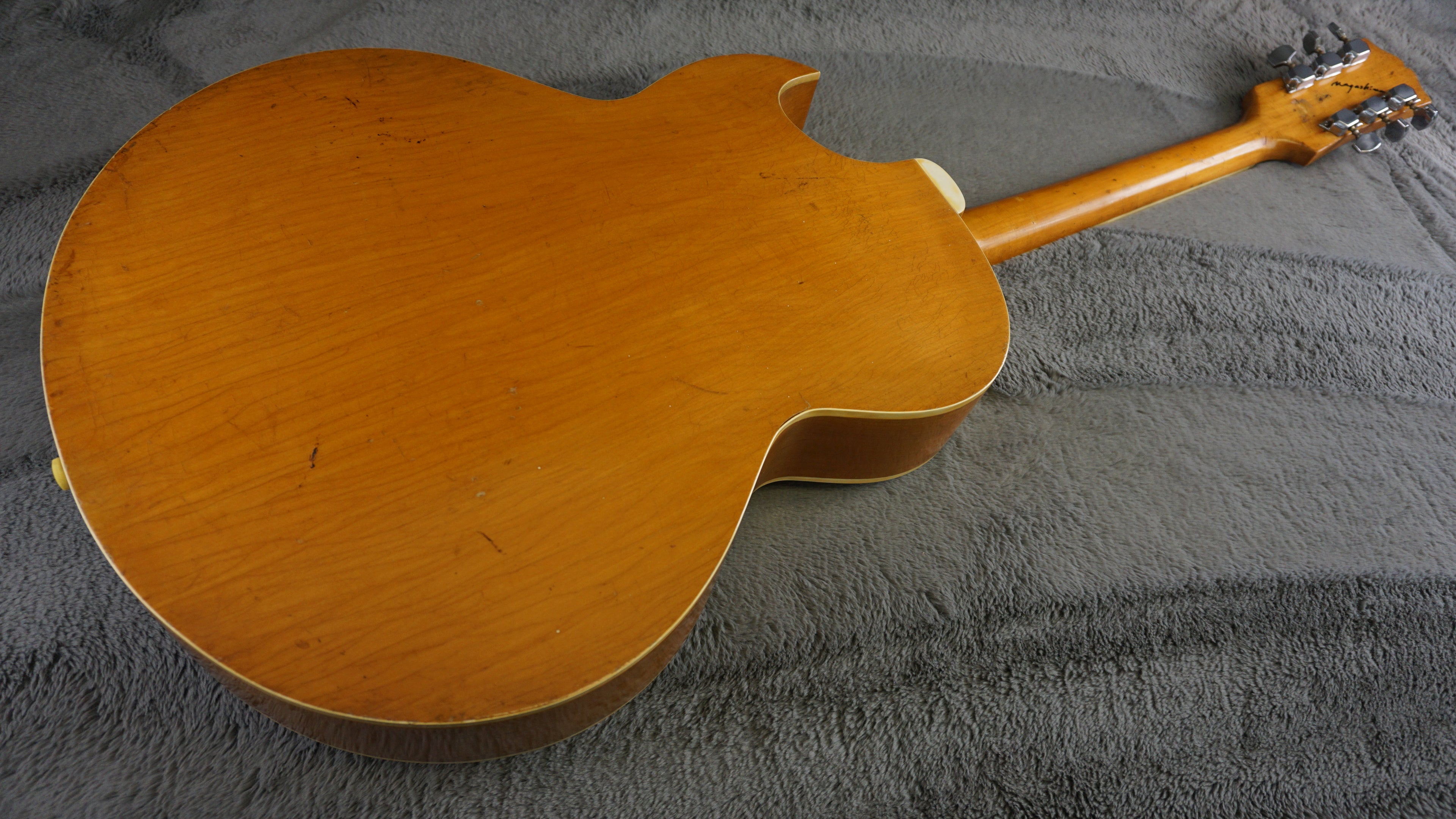 Vintage MIJ Hollow Body Archtop Guitar Natural Finish Japan w/ Restored Hardware
