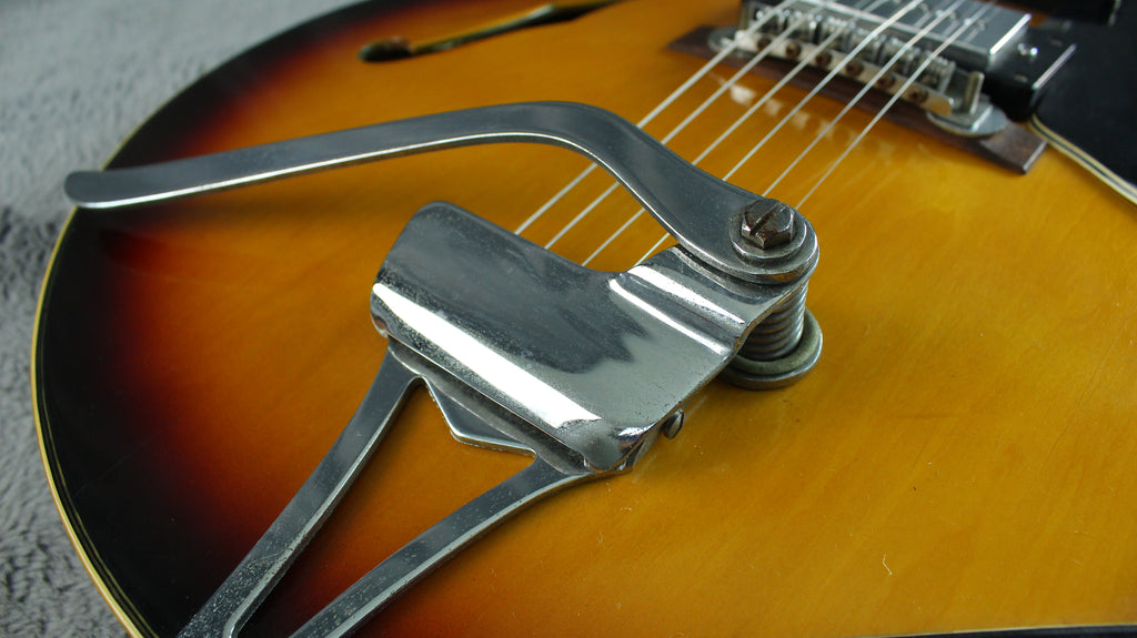 Semi-Hollow Sunburst Electric Guitar