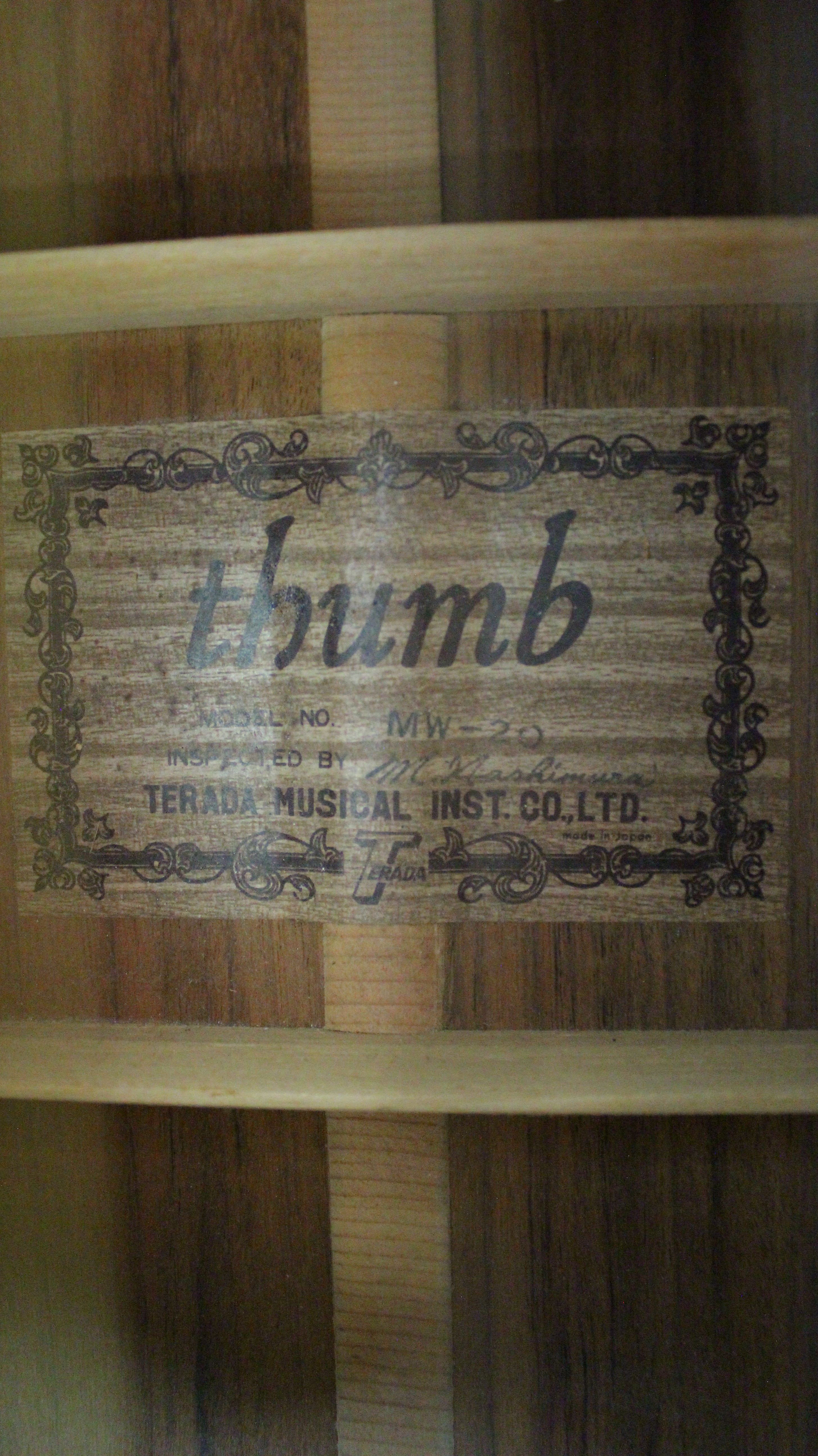 Thumb MW-20 1970s Terada MIJ Acoustic