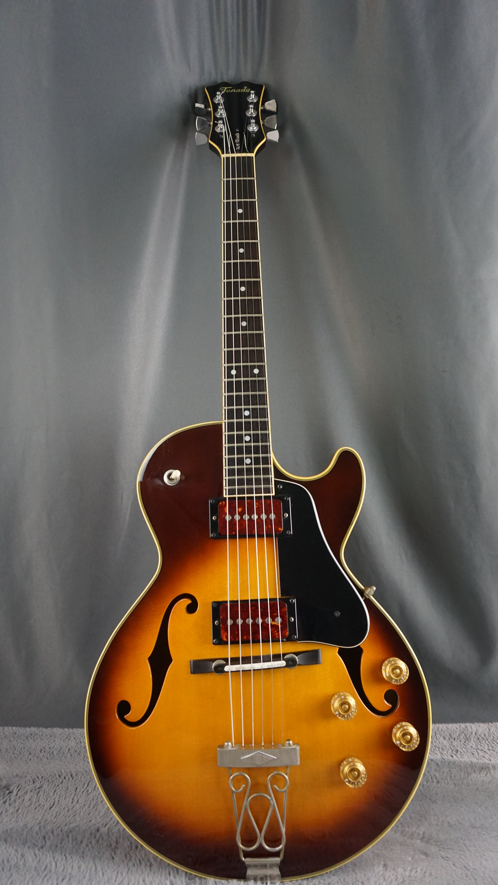 Terada HM Semi Hollowbody Electric Guitar Sunburst - Japan w/ Case