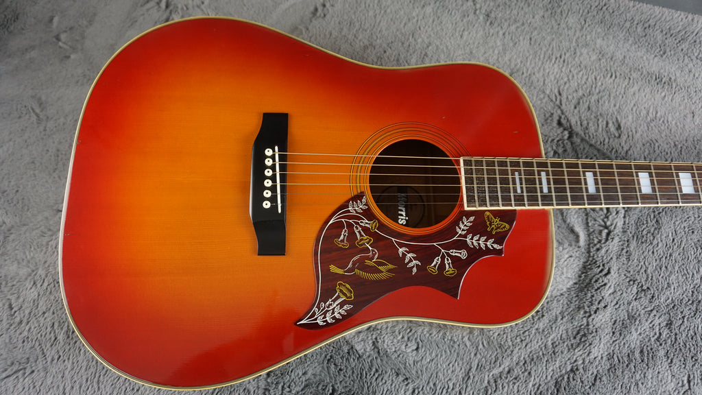 Morris MWH-03-RS MIJ Dreadnought Acoustic Guitar w/ Hard Case