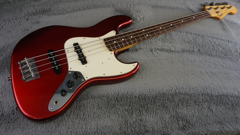 94-95 Fender Japan Jazz Bass Candy Apple Red w/ Gig Bag