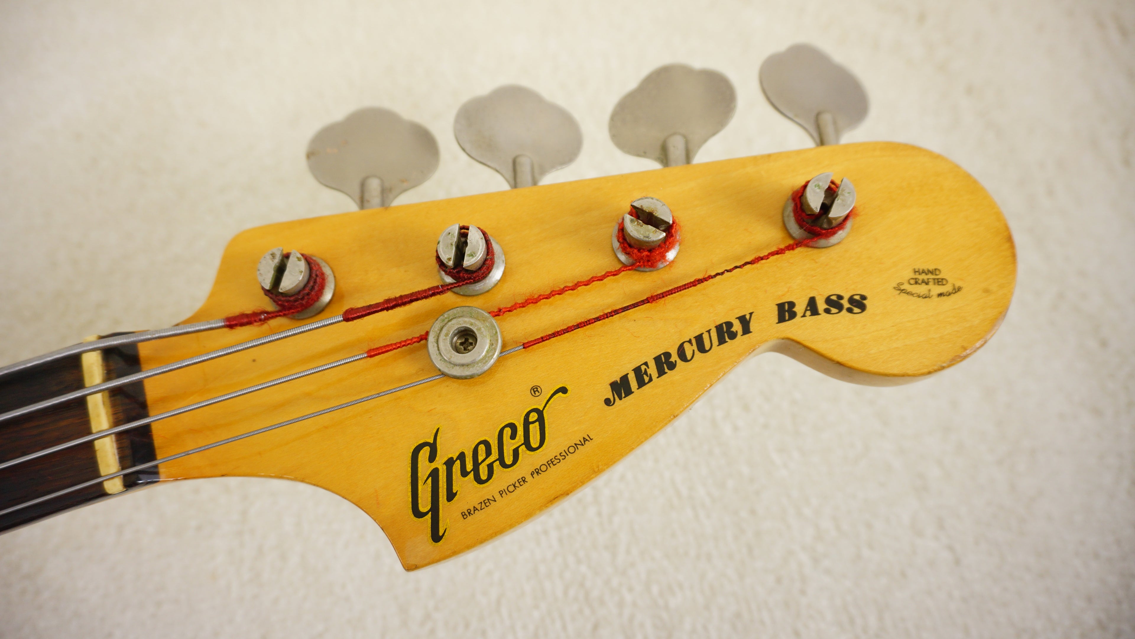 Greco Mercury Bass Vintage MIJ Electric Bass Natural Ash 1978 w/ Hard Case